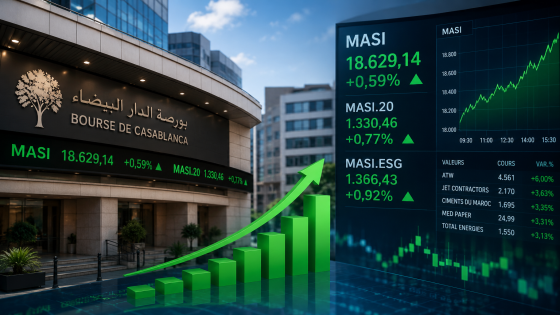 بورصة البيضاء تغلق تداولات بداية الأسبوع على وقع الأخضر وسط صعود غالبية المؤشرات