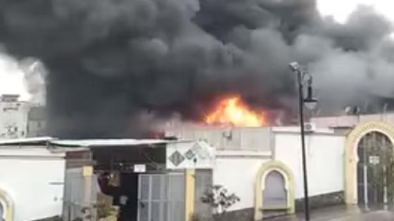 طنجة.. إندلاع حريق بسوق القرب “بني مكادة”
