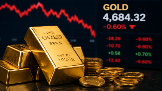 تراجع أسعار الذهب عالميا وسط مخاوف إستمرار الفائدة المرتفعة