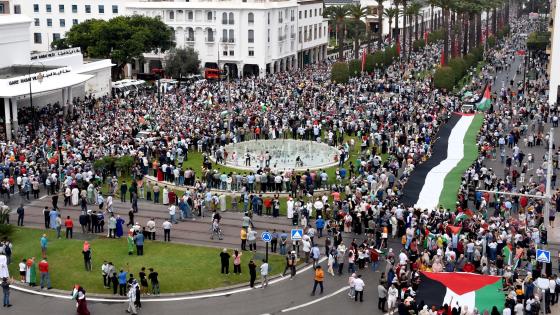 الرباط.. مسيرة تضامنية مع الشعب الفلسطيني