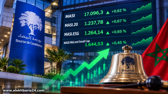 بورصة الدار البيضاء تفتتح تداولات الخميس على الإرتفاع ومؤشر “MASI” يتجاوز 17 ألف نقطة