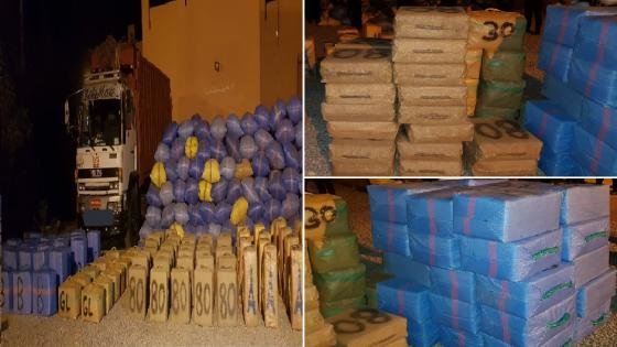 كلميم… حجز 3 أطنان من مخدر الشيرا على متن شاحنة للنقل الطرقي للبضائع