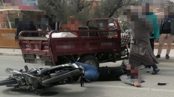 إمنتانوت: “تريبورتور” يصطدم بدراجة نارية ويرسل سائقها للمركز الصحي