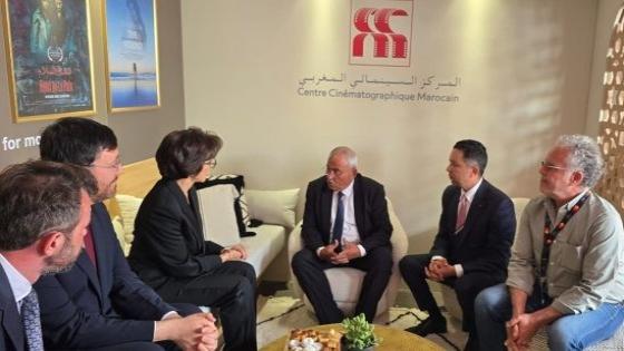 وزيرة الثقافة الفرنسية تزور الجناح المغربي بمهرجان “كان” السينمائي