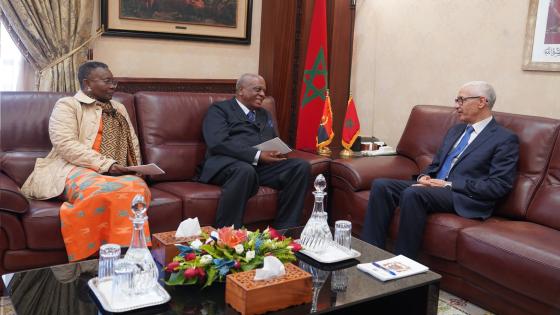 الطالبي العلمي يتباحث مع عدد من رؤساء الوفود البرلمانية الإفريقية