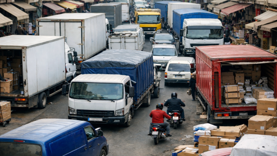 الدار البيضاء: أرصفة زنقة أولاد زيان بدرب عمر تتحول لمناطق للشحن والتفريغ