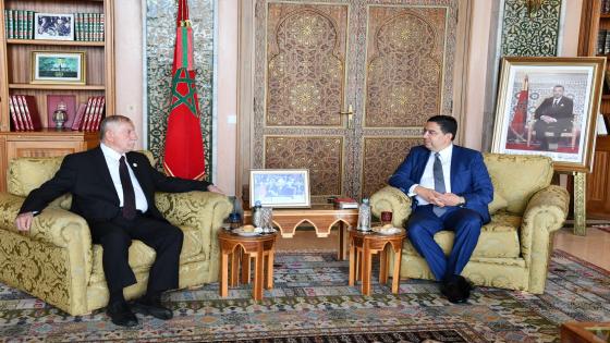 بوريطة يتباحث مع أحمد سعيد التميمي عضو اللجنة التنفيذية لمنظمة التحرير الفلسطينية