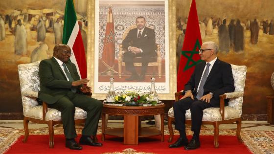 الطالبي العلمي يجري مباحثات مع رئيس جنوب أفريقيا السابق وزعيم حزب رمح الأمة