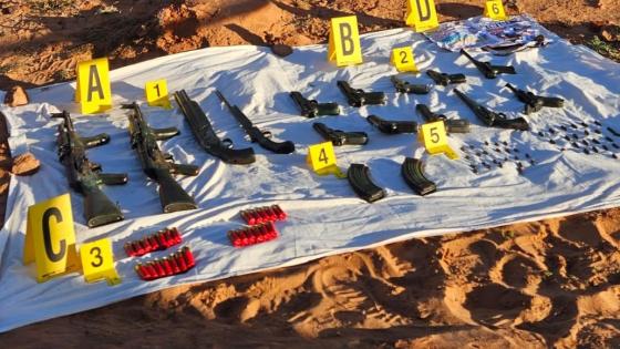 العثور على شحنة من الأسلحة والذخيرة النارية لدى القاعدة الخلفية للخلية الإرهابية