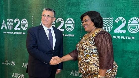 وهبي يعقد لقاءً ثنائياً بمقر الإتحاد الإفريقي بوزيرة العدل بجمهورية الكونغو الديمقراطية