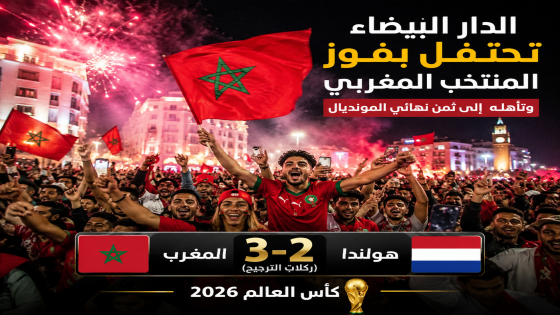 شوارع الدار البيضاء تتحول إلى كرنفال إحتفالي بعد انتصار المنتخب المغربي على نظيره الهولندي