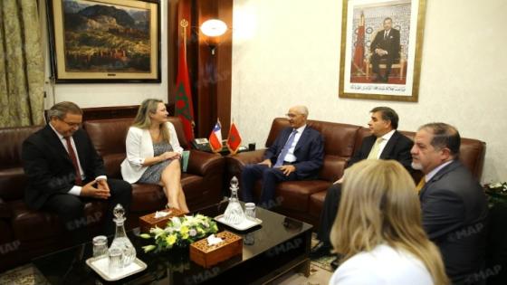 الطالبي العلمي يجري مباحثات مع رئيسة وأعضاء مجموعة الصداقة البرلمانية الشيلي – المغرب