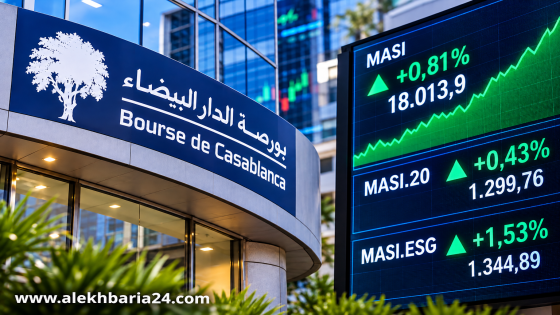 بورصة البيضاء تفتتح تداولات الجمعة على الإرتفاع ومؤشر “MASI” يتجاوز 18 ألف نقطة