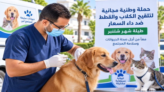 حملة وطنية مجانية لتلقيح الكلاب والقطط ضد داء السعار خلال شهر شتنبر