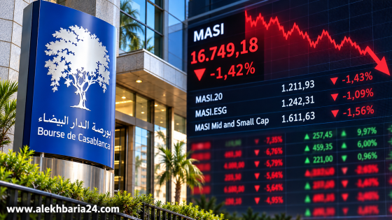 بورصة البيضاء تنهي تداولات الخميس على وقع التراجع ومؤشر “MASI” يفقد 1,42%
