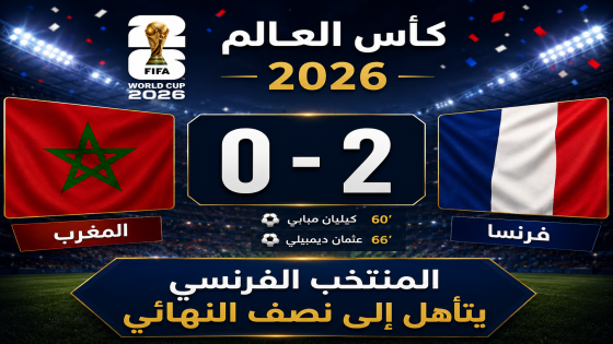 فرنسا تنهي مشوار المغرب في مونديال 2026 وتتأهل إلى نصف النهائي بثنائية نظيفة