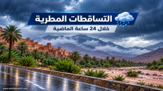 تساقطات مطرية متفاوتة بعدد من مناطق المملكة خلال الـ24 ساعة الماضية