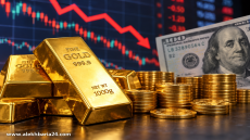الذهب يتراجع بفعل قوة الدولار وارتفاع عوائد السندات الأمريكية